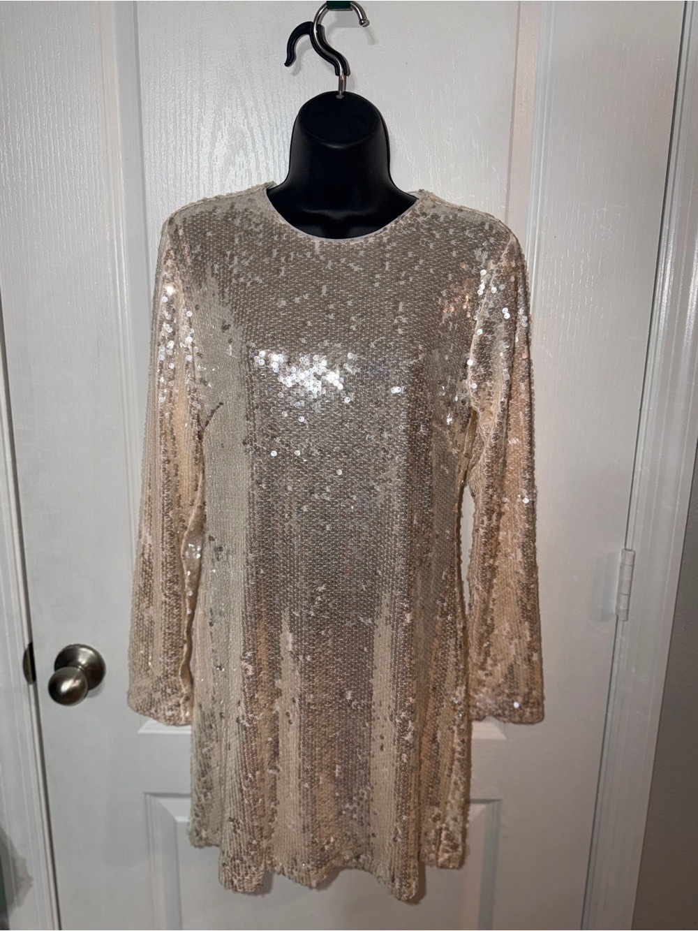 Gianni Bini Champagne Sequin Mini Dress